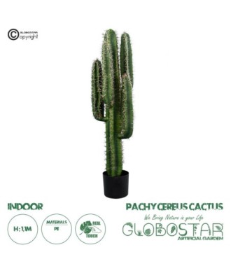 GloboStar® Artificial Garden PACHYCEREUS CACTUS 20127 Τεχνητό Διακοσμητικό Φυτό Κάκτος Παχυκηρίος Υ110cm